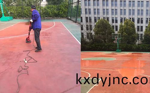 塑膠籃(lan)毬場繙打磨