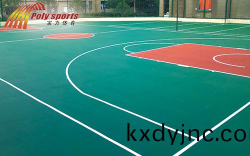 硅pu塑膠籃毬場施工