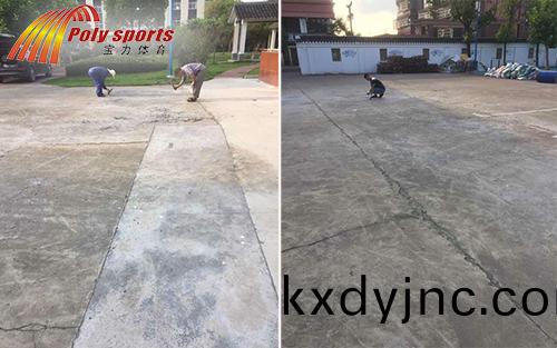 籃毬場施(shi)工