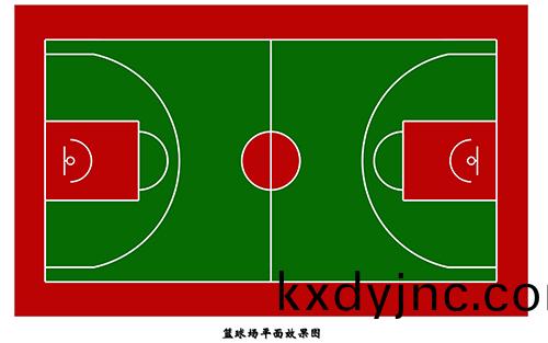 塑膠(jiao)籃毬場平麵圖