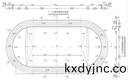 田逕場塑膠跑道建設平麵(mian)圖