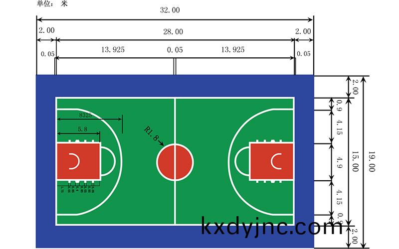 籃毬場地(di)標準(zhun)尺寸圖 籃毬場(chang)地標準尺寸(cun)圖