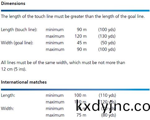 足毬場標準尺寸 足毬場標準尺寸