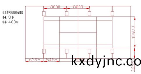 網(wang)毬場地燈光設(she)計方(fang)案圖 網(wang)毬場地燈(deng)光設計方(fang)案圖