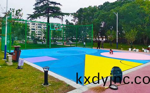 硅pu材料籃毬場地麵