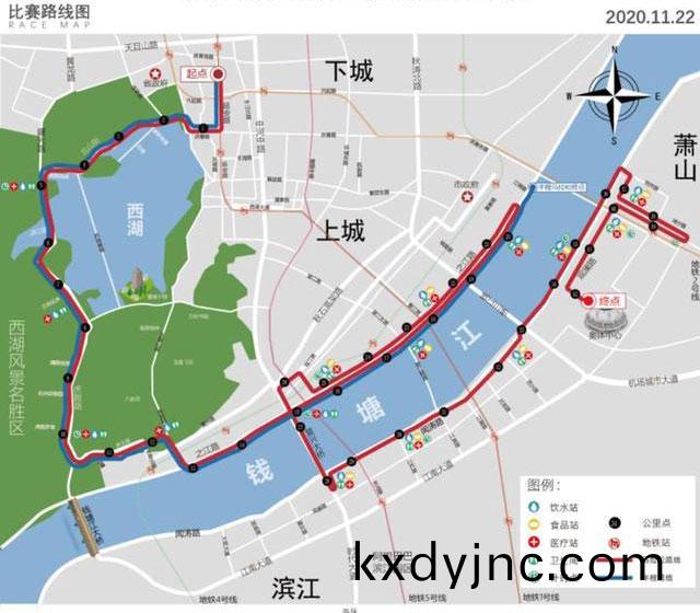 杭州馬拉鬆線(xian)路圖