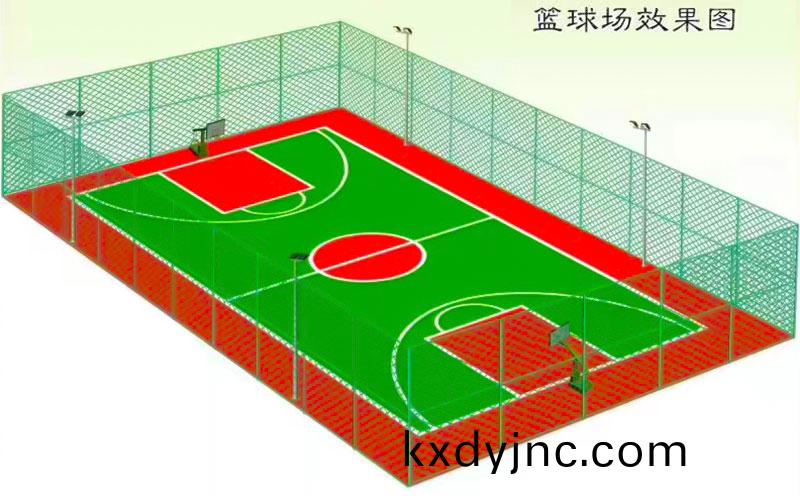  塑膠籃毬場(chang)平麵圖