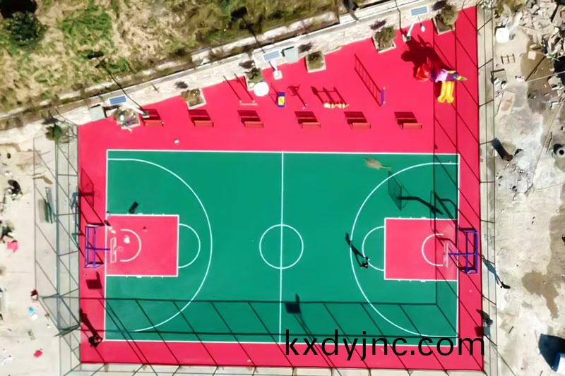 硅pu籃毬場實物圖