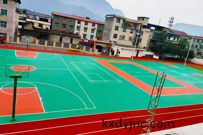 硅PU塑膠籃毬場